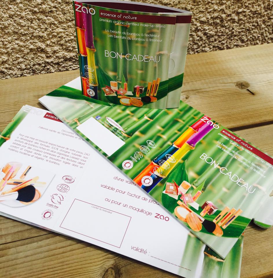 bon cadeau Zao gabrielle esthetique