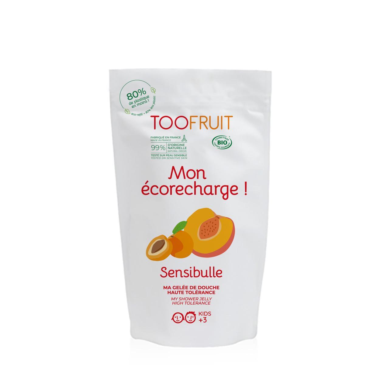 Eco-Recharge gel douche pour enfant : Pêche - abricot